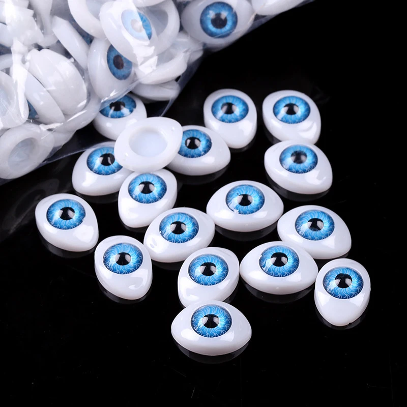 동물 장난감 인형 제작용 플라스틱 안전 눈, DIY 재료 공예 인형 액세서리, 7mm, 8mm, 10mm, 12mm, 무작위 색상, 10 개