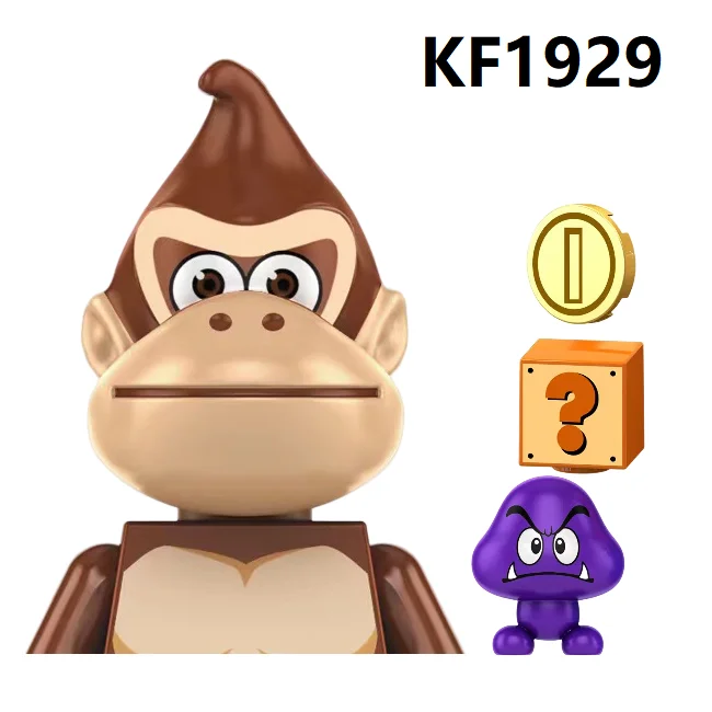 슈퍼 메리 시리즈 세트, 마리오 브라더스, 루이지, 보우서, 요시, 피치, 두꺼비, 동키, 콩, 미니 액션 피규어 완구, KDL815, WM6103