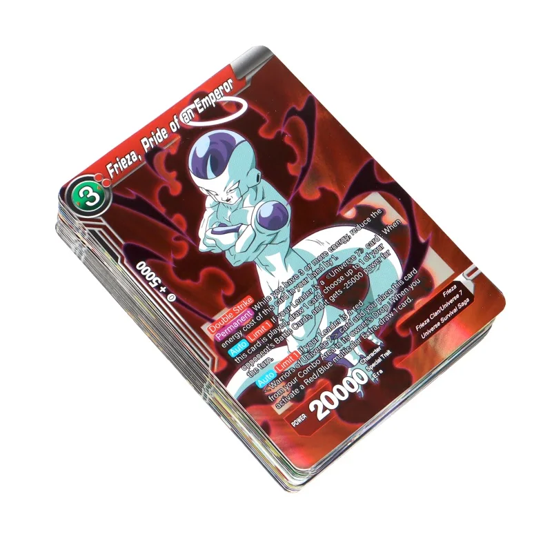 샤이니 손오공 사이어인 베지터 TCG 희귀 거래 프록시 수집 카드, 드래곤볼 카드, 어린이 선물 장난감, 박스 당 50 개