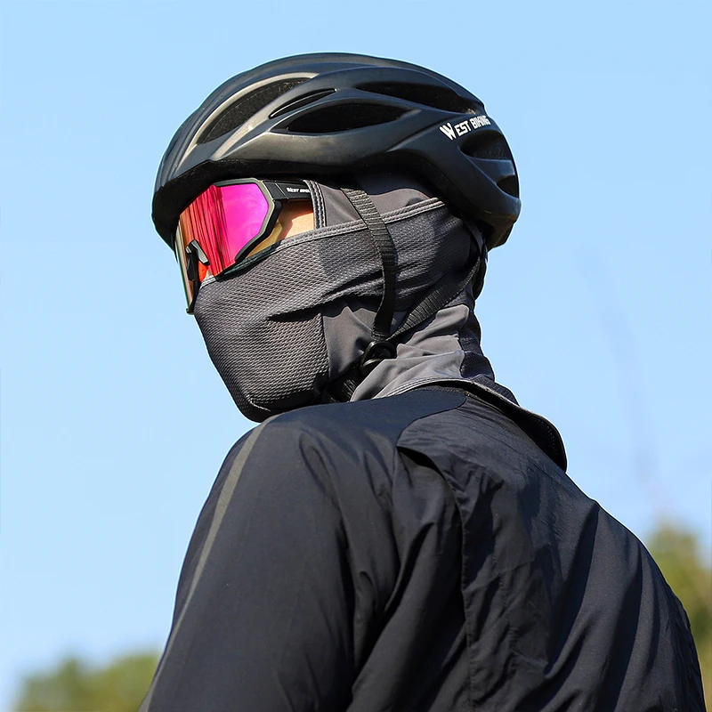 WEST BIKING 여름 시원한 바라클라바 모자, 통기성 사이클링 모자, 야외 스포츠, 풀 페이스 커버 스카프, 오토바이 자전거 헬멧 라이너