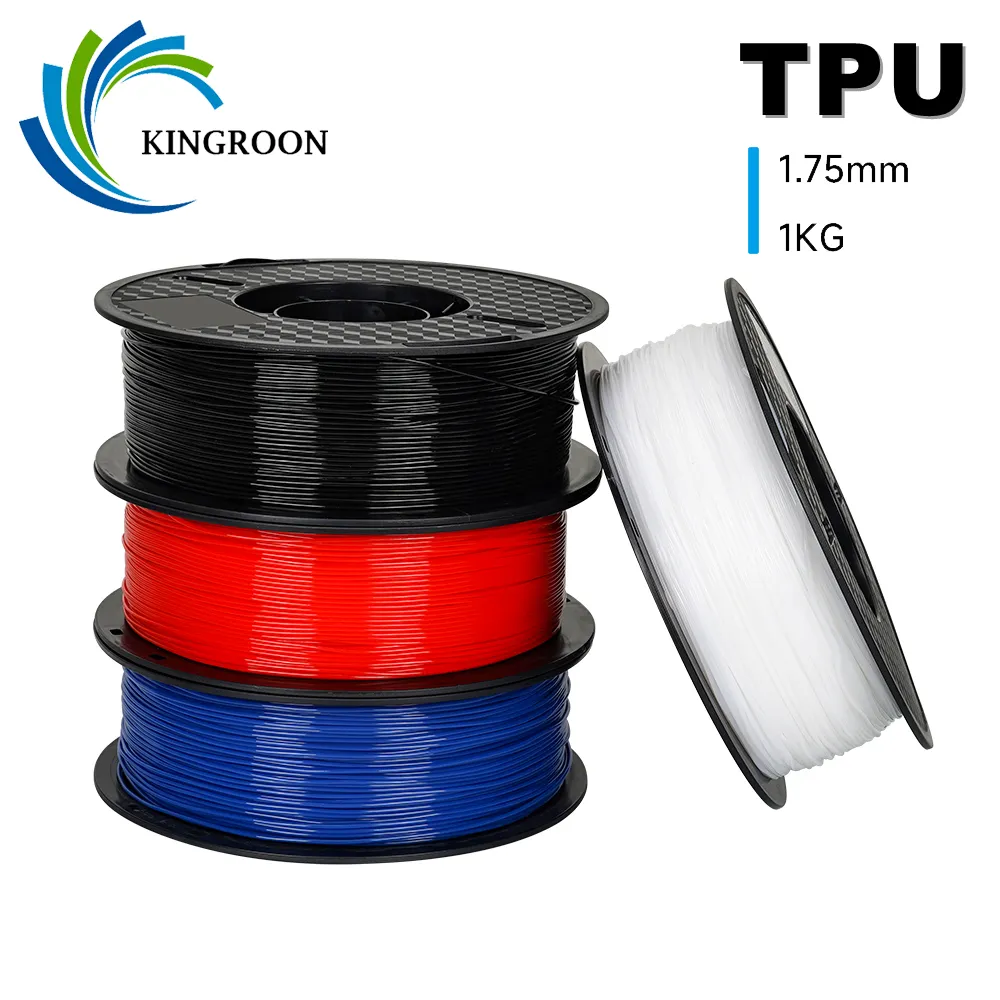 KINGROON 3D 프린터 필라멘트 TPU, 유연한 3D 인쇄 재료, 고탄성 TPU 플라스틱 네트 무게추, 롤당 1kg, 1.75mm title=KINGROON 3D 프린터 필라멘트 TPU, 유연한 3D 인쇄 재료, 고탄성 TPU 플라스틱 네트 무게추, 롤당 1kg, 1.75mm 