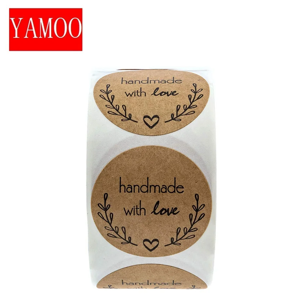 원형 스티커 씰 라벨 롤 스티커 장식용 수제 스티커 문구 supplies50-500pcs