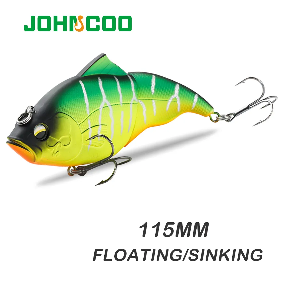 JOHNCOO 진동 SW 플로팅 낚시 루어, 립리스 크랭크 베이트, 싱킹 하드 루어, 인공 VIB 미끼, 배스 낚시 미끼, 115mm title=JOHNCOO 진동 SW 플로팅 낚시 루어, 립리스 크랭크 베이트, 싱킹 하드 루어, 인공 VIB 미끼, 배스 낚시 미끼, 115mm 
