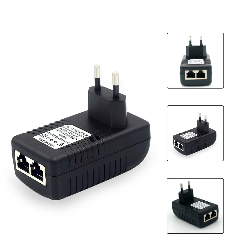 CCTV 보안 AC 110V-240V-DC 12V 15V 24V 48V 0.5A 1A POE 인젝터 전원 어댑터, 이더넷 IP 카메라 전화 PoE 전원 공급 장치
