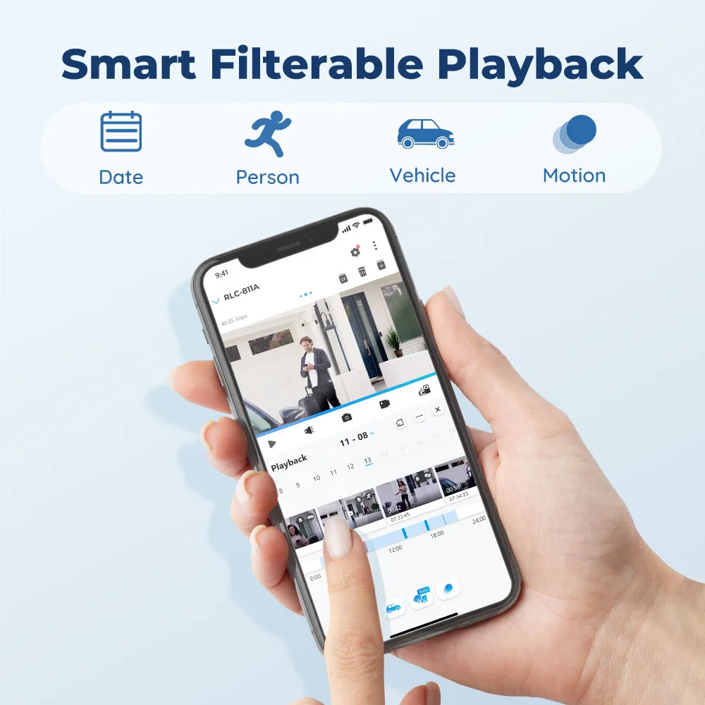 Reolink 스마트 PoE 보안 카메라, 5 배 줌, 양방향 오디오, IP 캠, 사람 및 자동차 감지, 스포트라이트 감시 카메라, P430, 4K, 8MP