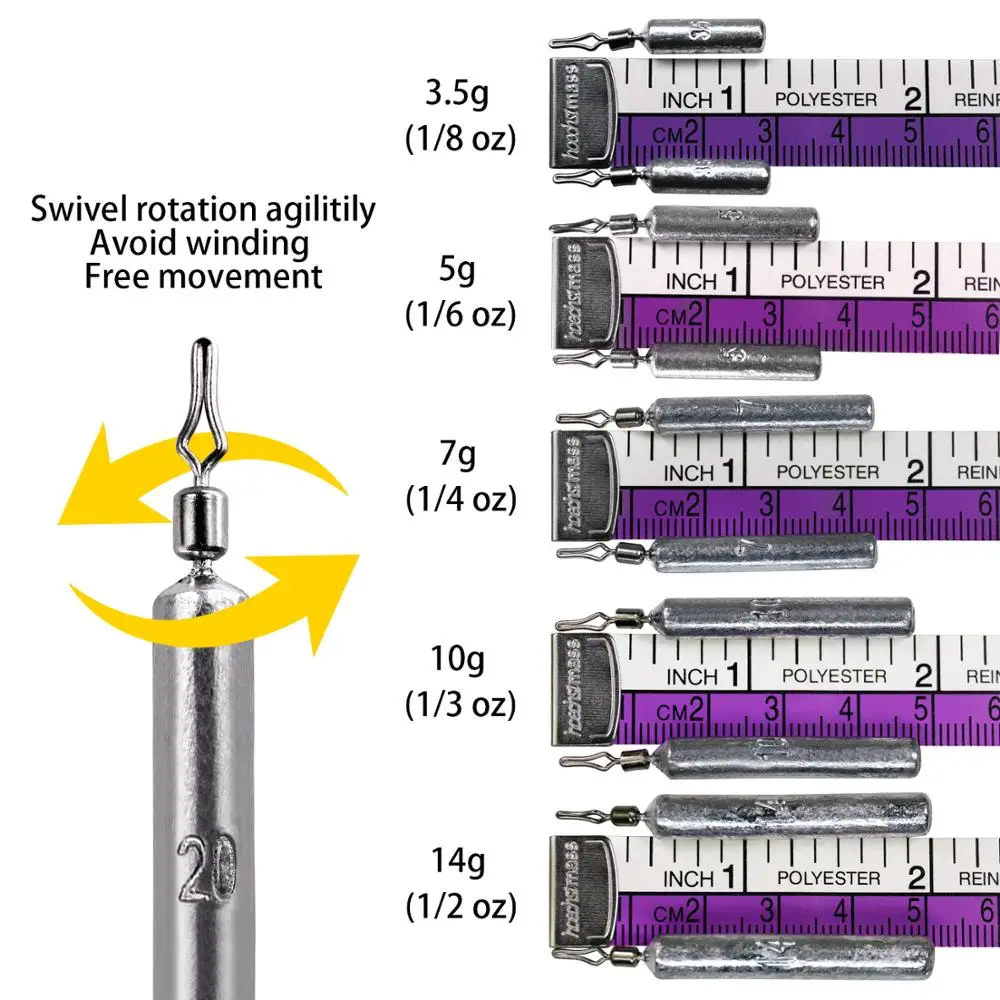 드롭 샷 낚시 싱커, 잉어 낚시 미끼 싱커, 무게추 낚시 태클 액세서리, 3.5g, 5g, 7g, 10g, 14g, 20g, 로트당 10 개 봉돌  싱커 묶음추