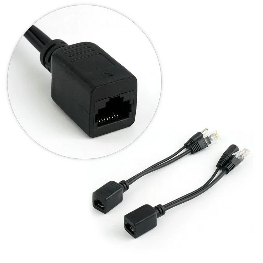 POE 케이블 수동 전원 이더넷 어댑터 케이블 POE 분배기 RJ45 인젝터 전원 공급 장치 모듈 12-48v IP Camea 용