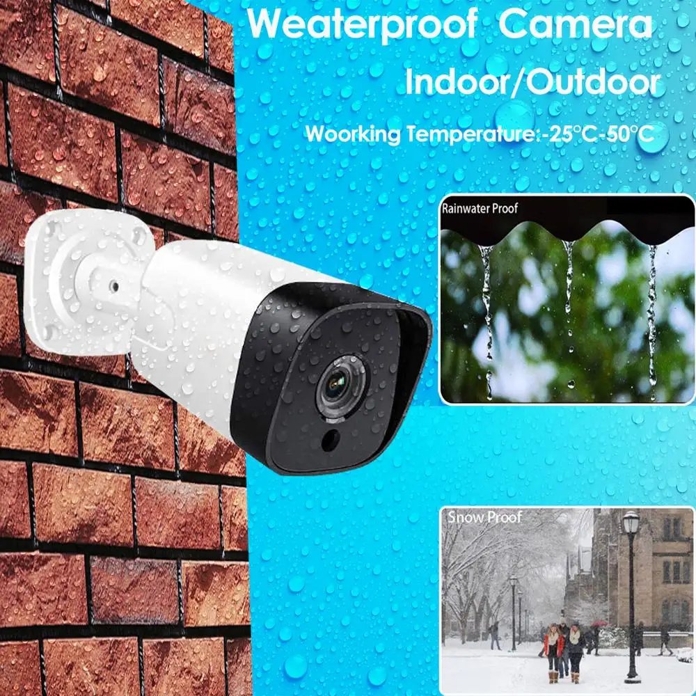 4K 8MP POE IP 카메라 ONVIF H.265 오디오 기록 CCTV 3MP 4MP 5MP 방수 IP66 야외 홈 보안 비디오 감시