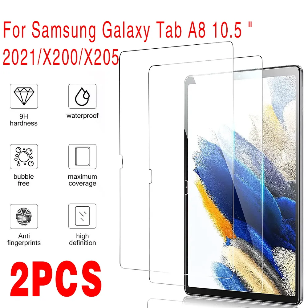 태블릿 화면 보호기 강화 유리, 삼성 갤럭시 탭 A8 10.5 2021 SM-X200 X205, 갤럭시 탭 A8 10.5 인치 유리, 2 개 title=태블릿 화면 보호기 강화 유리, 삼성 갤럭시 탭 A8 10.5 2021 SM-X200 X205, 갤럭시 탭 A8 10.5 인치 유리, 2 개 
