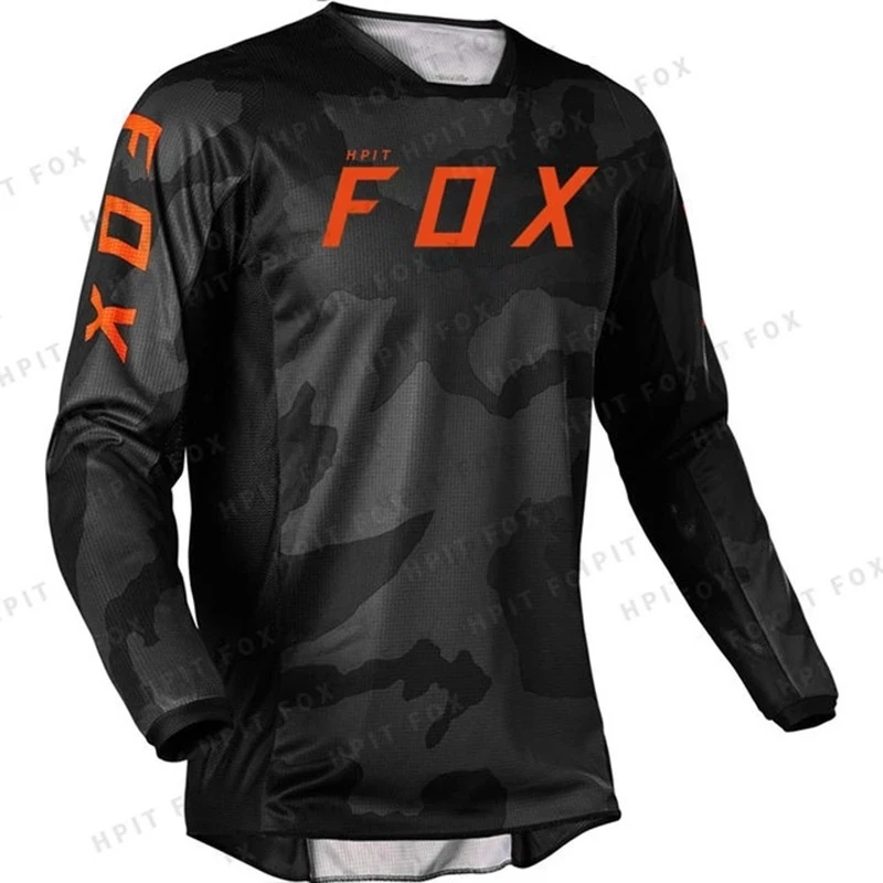 2022 모토크로스 산악 엔듀로 자전거 의류, 자전거 모토 다운힐 티셔츠, Hpit Fox, 남성 사이클링 저지, MTB 셔츠, BMX