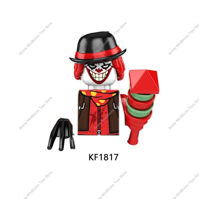 KF6173 할로윈 빌딩 블록 공포 잭 리퍼 정육점 제이슨 데스 레더 페이스 만화 미니 피규어, 액션 장난감 브릭 키즈