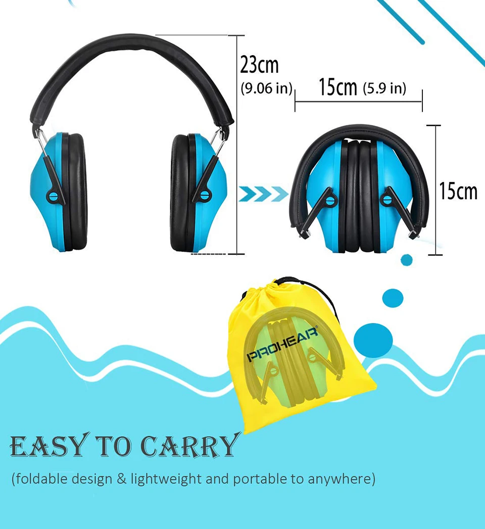 ZOHAN Baby ear muffs for kid 청력 방한용 귀 가리개 안전 수동적 인 소음 감소 귀 보호기 어린이