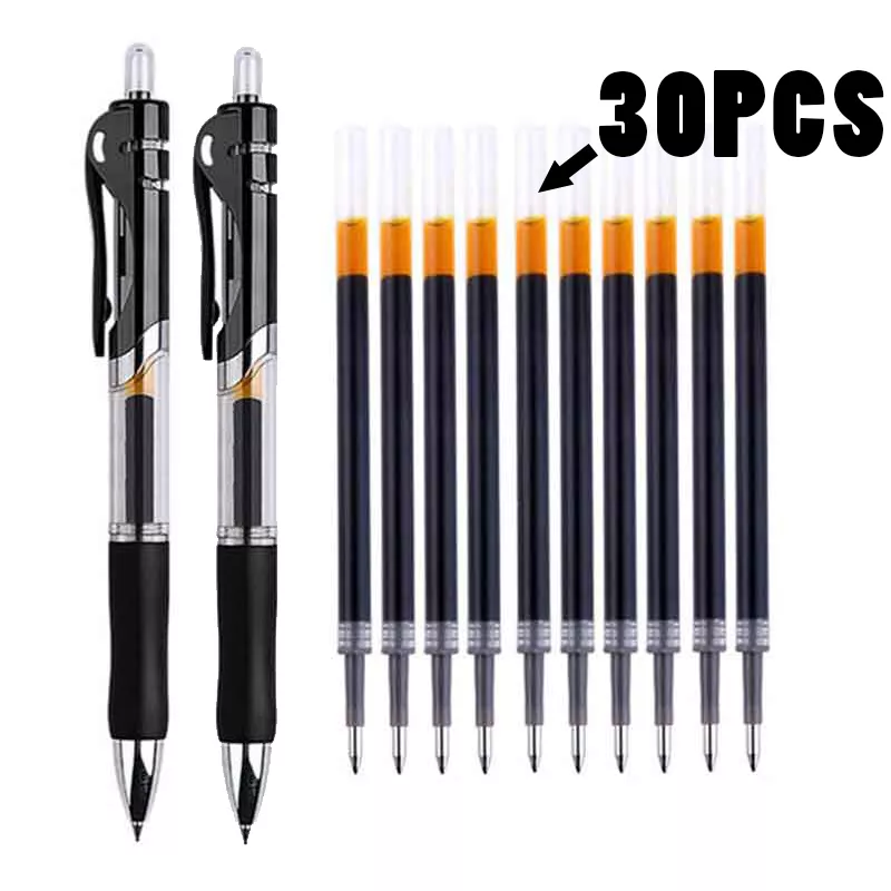개폐식 젤 펜 세트 블랙 레드 블루 잉크 컬러 젤 펜 0.5mm 교체 가능 리필 학교 용품 문구 및 사무실 title=개폐식 젤 펜 세트 블랙 레드 블루 잉크 컬러 젤 펜 0.5mm 교체 가능 리필 학교 용품 문구 및 사무실 