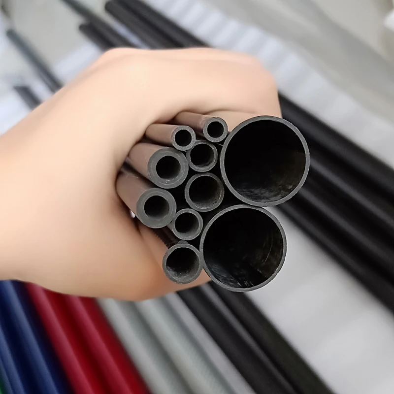 식물 보호 항공기용 고복합 경도 탄소 섬유 튜브, 3K 능직 매트, 길이 500mm, 2 개