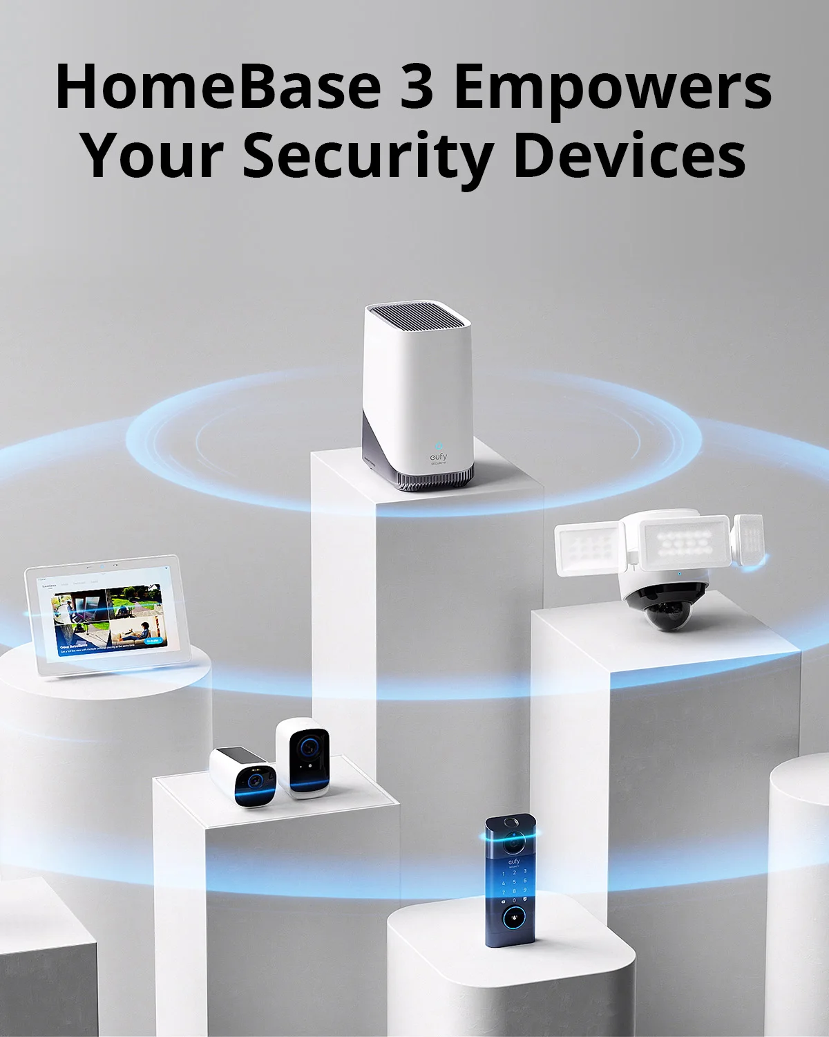 Eufy 보안 S380 홈베이스 3 에지 보안 센터, 로컬 확장 가능 스토리지, 최대 16TB 유피 보안 제품 호환성