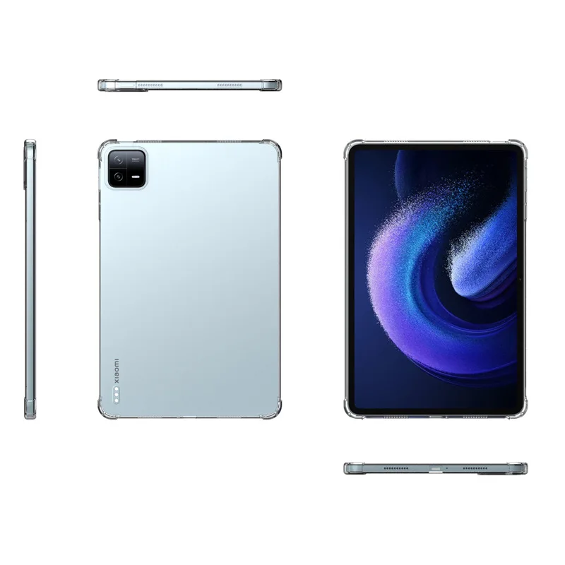 샤오미 패드 6, 11 인치 에어백 소프트 TPU 케이스, 투명 실리콘 태블릿 커버, MiPad 6 Pro, 11 인치