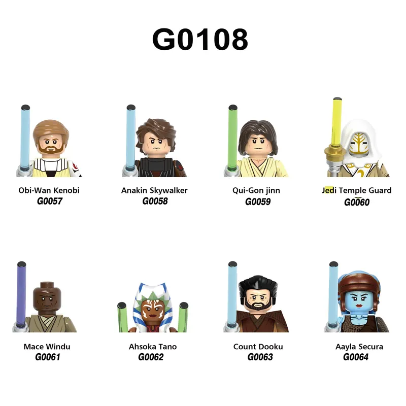 Jedi Temple Guard 브릭 아일라 세쿠라 피규어 오비완 케노비 아나킨 스카이워커 미니 조립 완구, G0108 빌딩 블록 세트 당 8 개 title=Jedi Temple Guard 브릭 아일라 세쿠라 피규어 오비완 케노비 아나킨 스카이워커 미니 조립 완구, G0108 빌딩 블록 세트 당 8 개 
