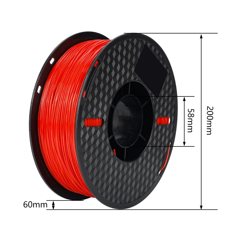 KINGROON 3D 프린터 필라멘트 TPU, 유연한 3D 인쇄 재료, 고탄성 TPU 플라스틱 네트 무게추, 롤당 1kg, 1.75mm