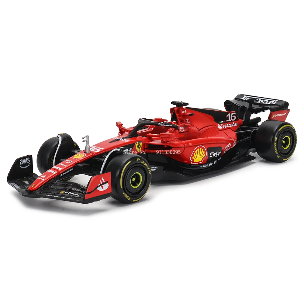 Bburago 1:43 F1 페라리 2023 SF23 #16 Lecler #55 Sainz Jr. 합금 자동차 다이 캐스팅 모델 장난감 컬렉션 1 차 수식