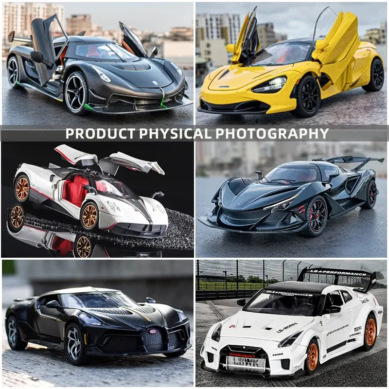 Pagani Koenigsegg 합금 자동차 모델, 남자친구 생일 선물, 슈퍼카 모델 패션 액세서리, 1:24 체중계