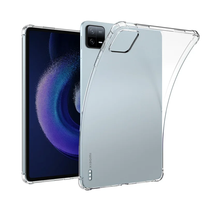 샤오미 패드 6, 11 인치 에어백 소프트 TPU 케이스, 투명 실리콘 태블릿 커버, MiPad 6 Pro, 11 인치
