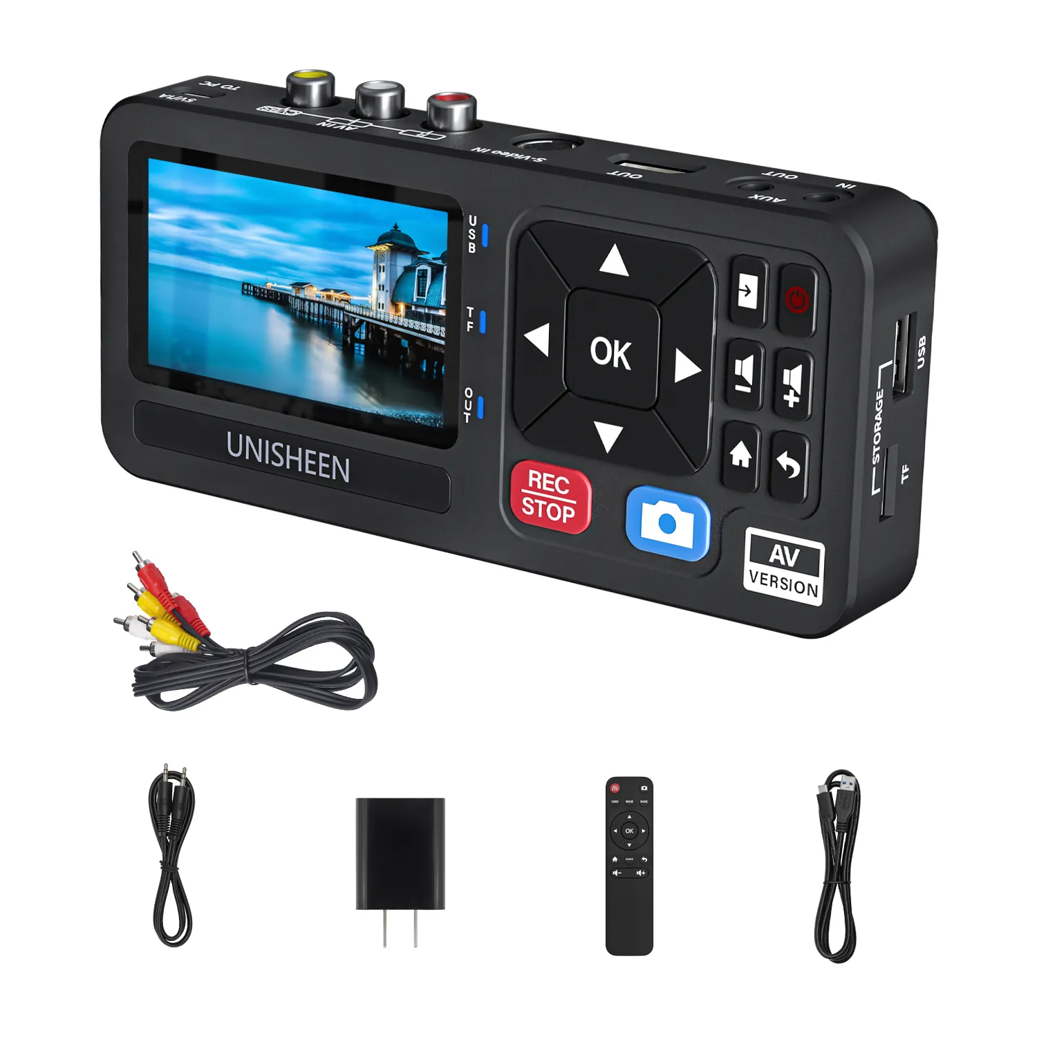 UNISHEEN UR230A TF 아날로그 CVBS RCA S비디오 카메라, USB 테이프 VCR VHS 캡처 카드 박스, MP3 비디오 레코더 title=UNISHEEN UR230A TF 아날로그 CVBS RCA S비디오 카메라, USB 테이프 VCR VHS 캡처 카드 박스, MP3 비디오 레코더 