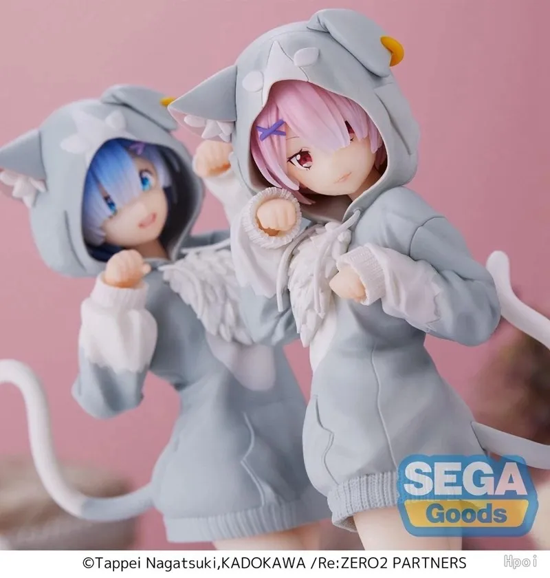 RE: Zero-Starting Life in another world 애니메이션 피규어, 에밀리아 렘 램 퍽 스타팅 액션 피규어, 컬렉션 모델 인형 장난감, 20cm