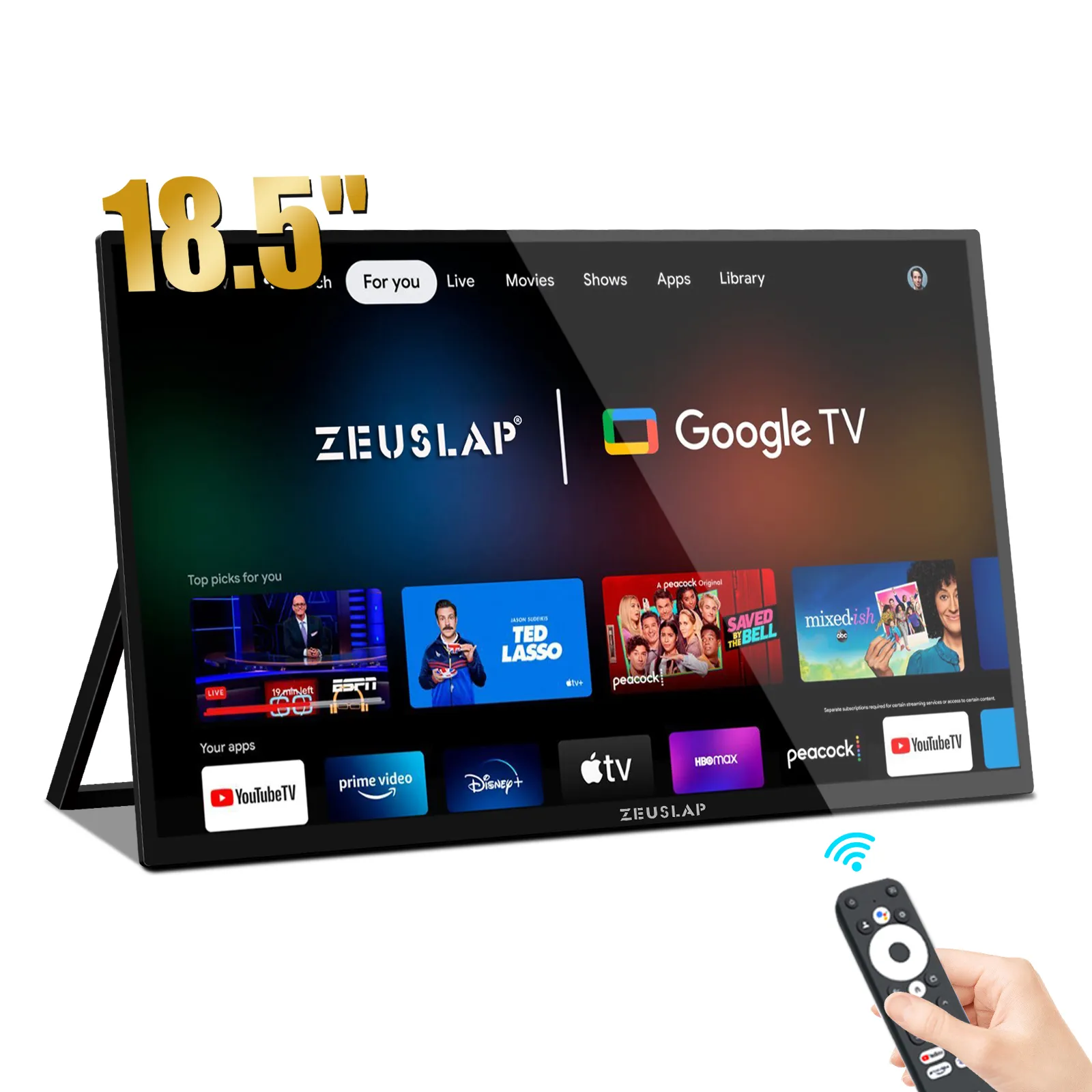ZEUSLAP 스마트 휴대용 모니터, 미니 PC 노트북 휴대폰 Xbox PS4 PS5 스위치용, 구글 TV 터치 스크린 디스플레이, Z18TV PRO, 18.5 인치 title=ZEUSLAP 스마트 휴대용 모니터, 미니 PC 노트북 휴대폰 Xbox PS4 PS5 스위치용, 구글 TV 터치 스크린 디스플레이, Z18TV PRO, 18.5 인치 
