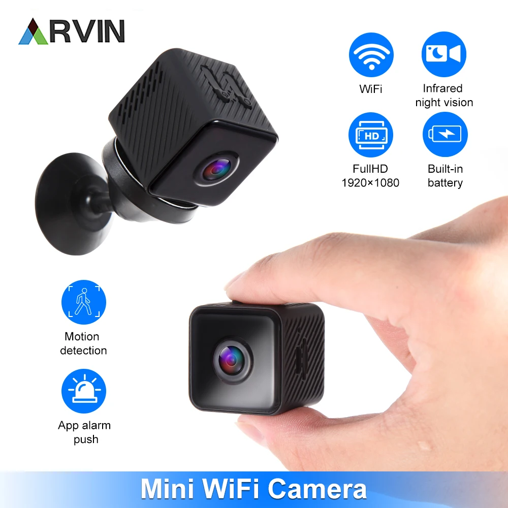 ARVIN 무선 미니 카메라, 와이파이 HD 1080P 홈 카메라, 나이트 비전 모션 감지 비디오 녹음기 캠코더 title=ARVIN 무선 미니 카메라, 와이파이 HD 1080P 홈 카메라, 나이트 비전 모션 감지 비디오 녹음기 캠코더 