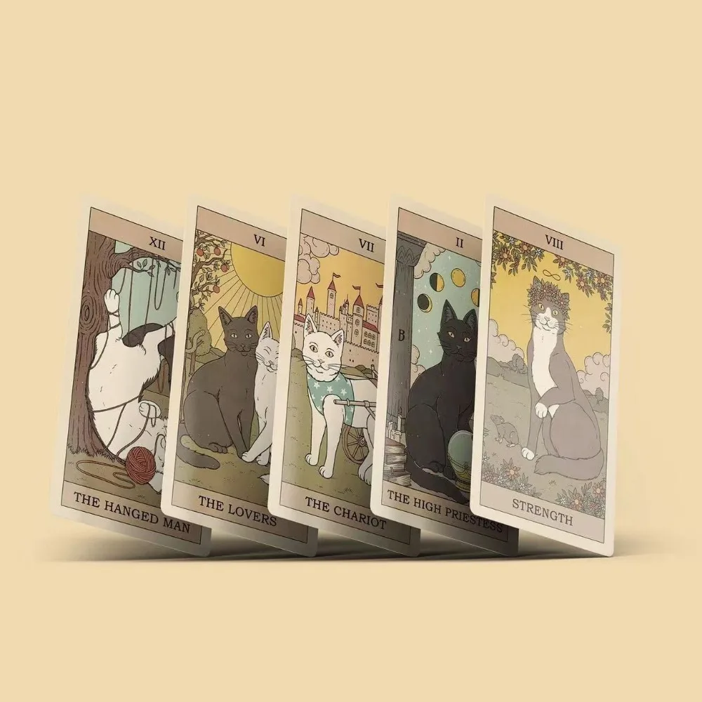 고양이 지배 지구 타로: 78 카드 덱, 고양이용 집착, 10.3*6cm