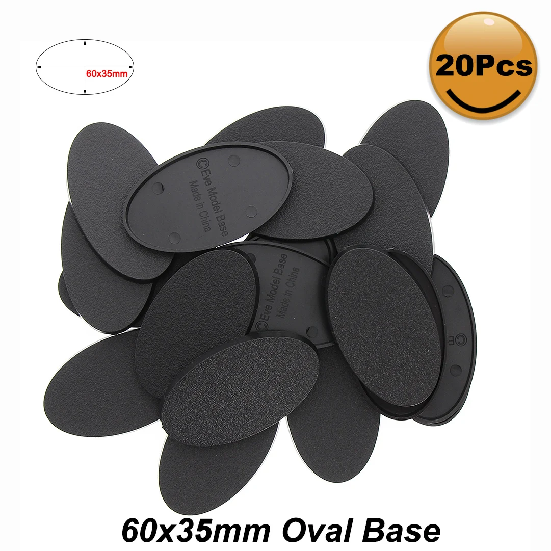 Evemodel 워해머 워게임 테이블 게임용 타원형 베이스, 60X35 75X42 90X52 모델, 20 개