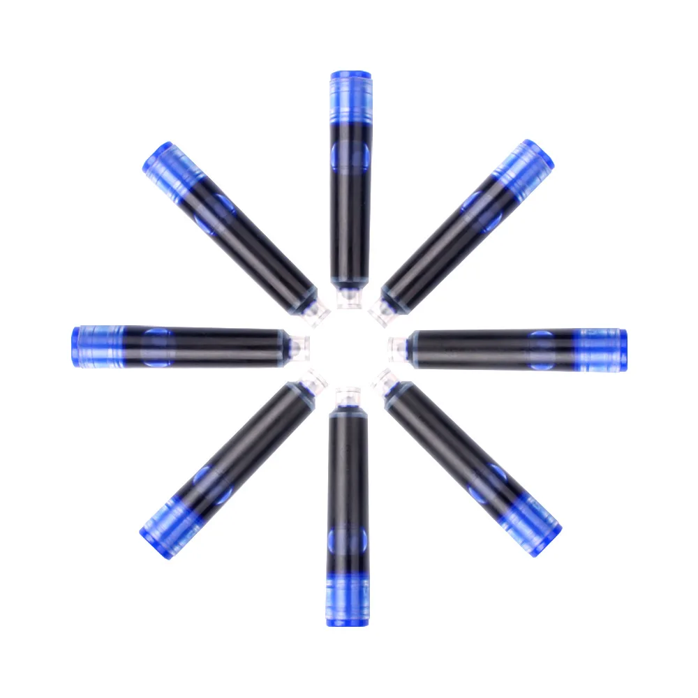 범용 만년필 잉크 카트리지, 펜 리필 및 지울 수 있는 블루 잉크, 2.6 3.4 블랙, 20 개