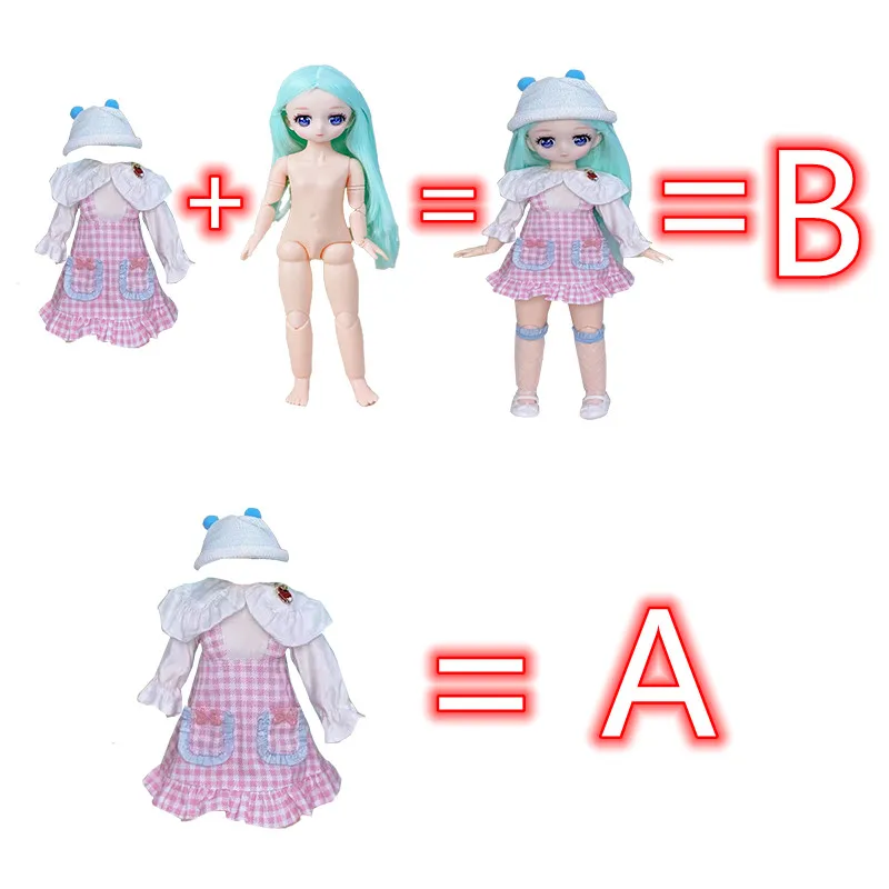 1/6 Bjd 구체관절 인형, 30cm 인형, 의류 액세서리, 공주 인형, 어린이, 여아 생일 선물 완구