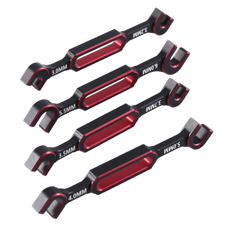렌치 4 개 3/3.2/3.5/3.7/4/5/5.5/6Mm 턴버클 너트 볼 엔드 조인트 리무버, RC 자동차 드론 보트용 범용 도구