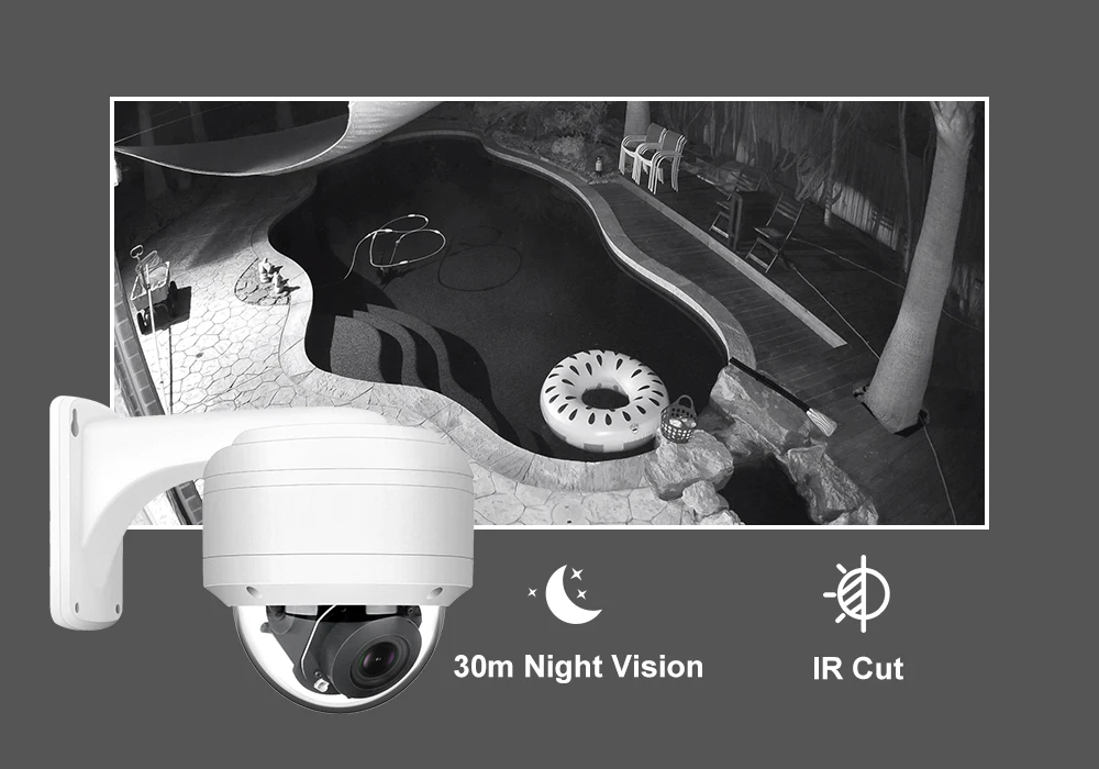 Anpviz 스마트 POE IP PTZ 카메라, 야외 보안, 5 배 줌 오디오 카메라, IR 30m, Danale 보안 보호, 사람 감지, 4k 8MP