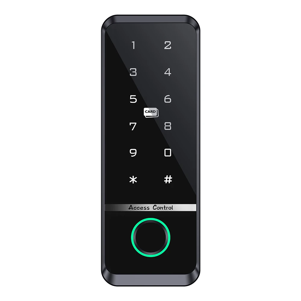 와이파이 TUYA 앱 생체 인식 지문 액세스 컨트롤러 키패드, IP66 방수 RFID IC 카드, 독립형 문짝 액세스 제어 시스템
