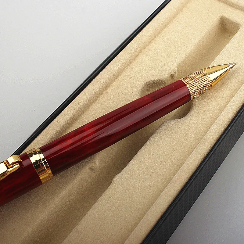 고품질 금속 회전 볼펜, 0.7MM, 검정 잉크, 비즈니스 Caneta, 사무실, 학교 용품