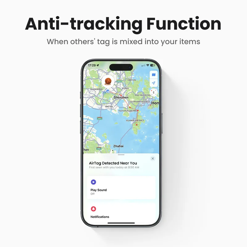UGREEN 파인더 보안 스마트트랙 링크 스마트 태그, 애플 내 키 찾기, 블루투스 GPS 추적기, 이어버드 수하물 MFi 파인더, IOS