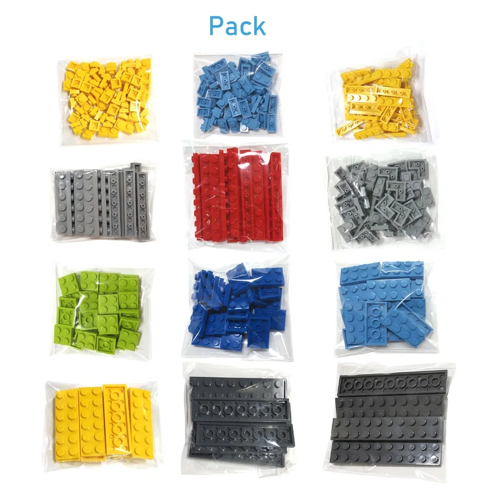 DIY 빌딩 블록 얇은 피규어 벽돌 2x8 도트 13 색, 교육용 크리에이티브 크기, 3034 과 호환 가능, 어린이 장난감, 40 개