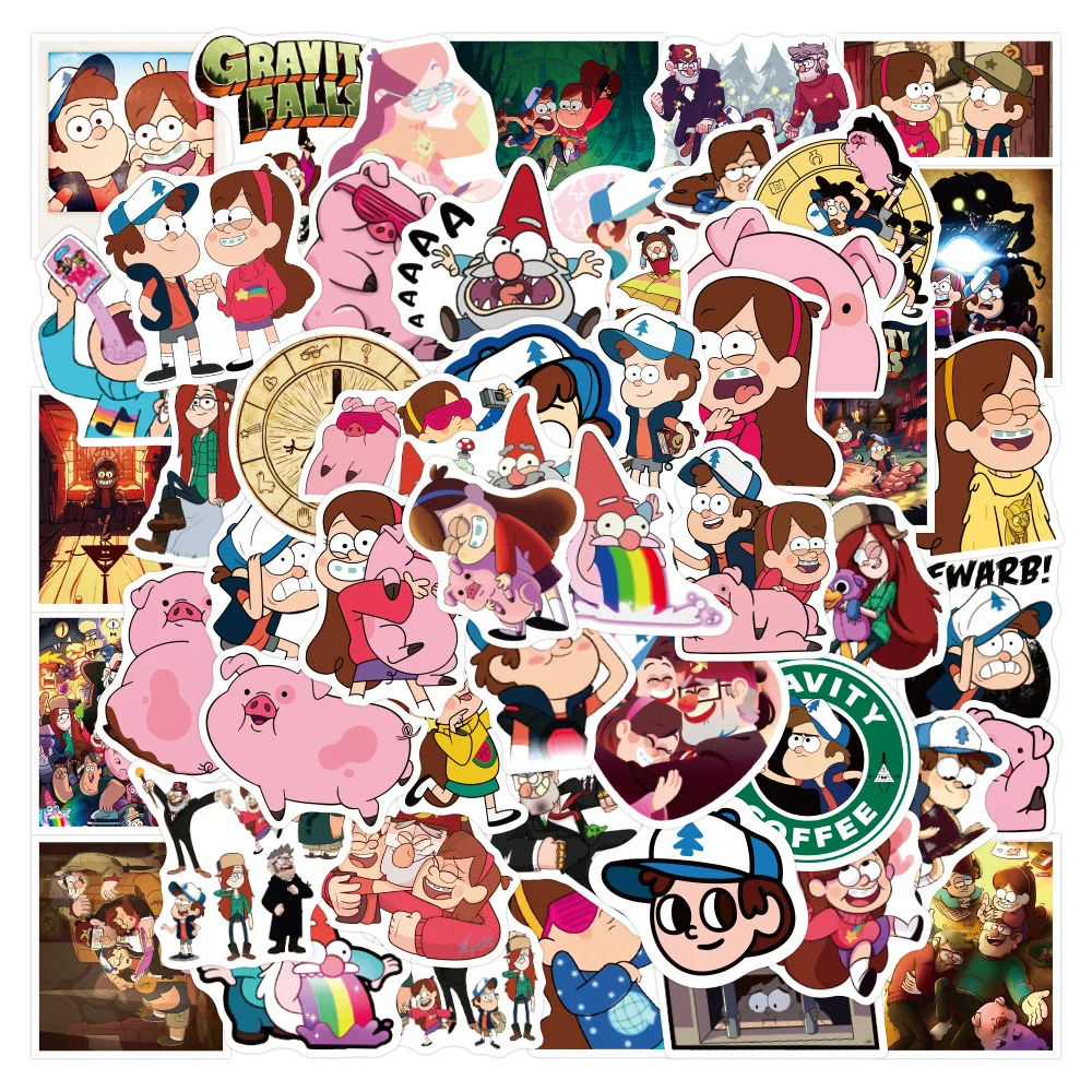 10/30/50PCS 만화 GravityFalls 낙서 스티커 절묘한 데칼 Ipai 일기 스케이트 보드 스티커 도매