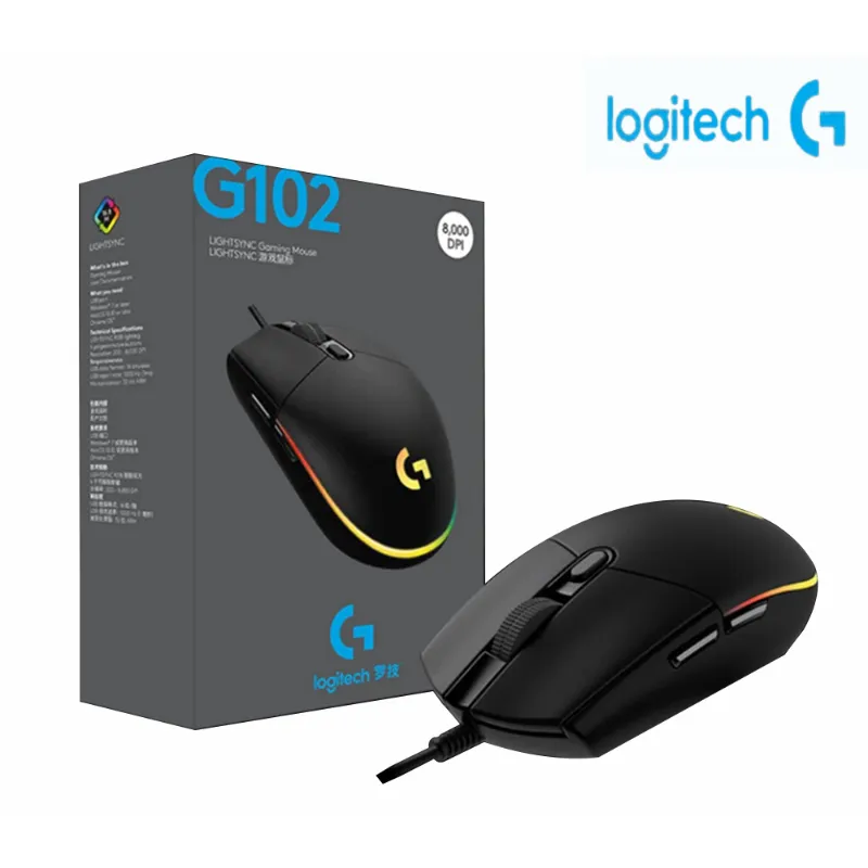 로지텍 G102 게임용 마우스, RGB 마우스, 경량 디자인, 200-8000DPI, 2 세대 인체공학 마우스, 컴퓨터 마우스 title=로지텍 G102 게임용 마우스, RGB 마우스, 경량 디자인, 200-8000DPI, 2 세대 인체공학 마우스, 컴퓨터 마우스 