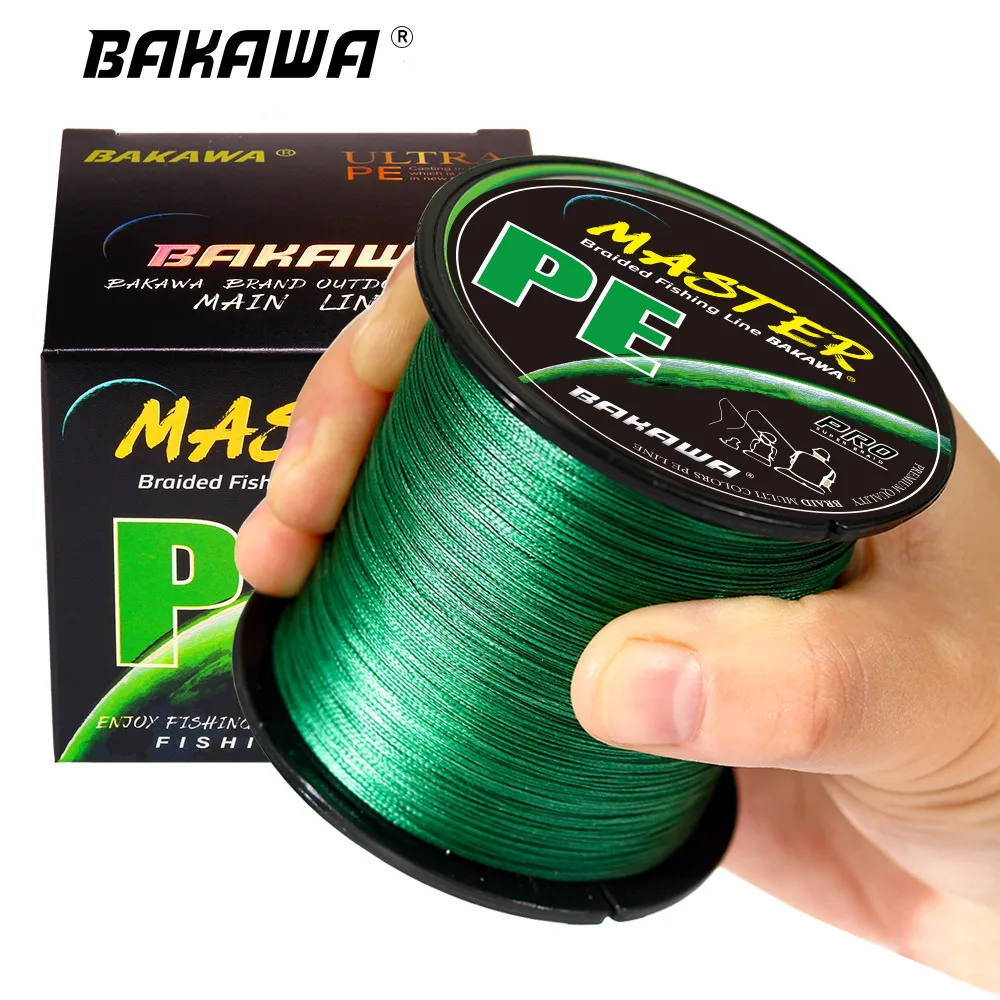 Bakawa 4x-Strand 꼰 낚싯줄 300M 500M 1000M 일본 멀티 필라멘트 Pe 와이어 바닷물 내구성 짠 스레드 태클, 낚시줄 일제 낚싯줄 일본제품