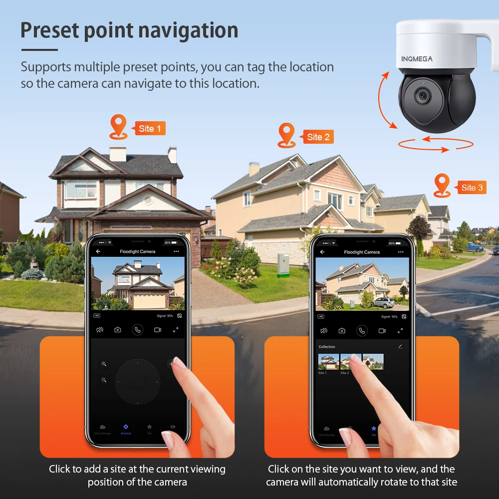 INQMEGA-5mp Tuya 아웃도어 PTZ 카메라 Ai 인간 감지 자동 추적 보안 CCTV 카메라 구글 홈 알렉사 와이파이 IP, 무선 IP 카메라 클라우드 Wifi
