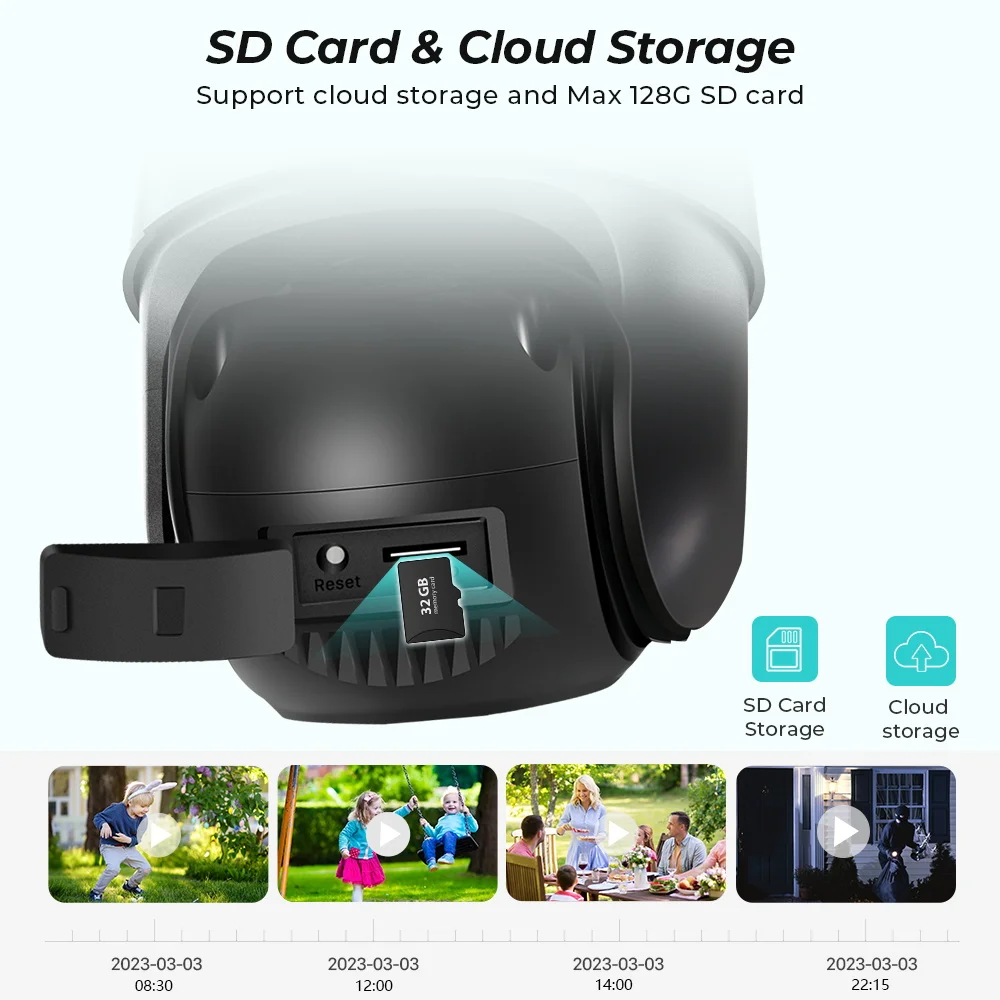 방수 보안 CCTV 비디오 감시 카메라, 4K 와이파이 카메라, 듀얼 렌즈, AI 자동 추적, 경찰 조명, 알람 IP 카메라, 8MP