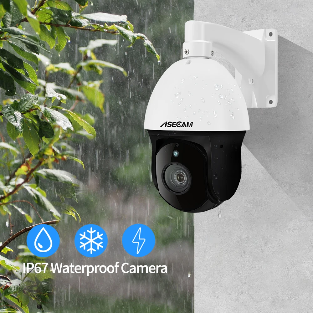 PTZ CCTV 카메라 야외 8MP 4K IP 30X 줌 Onvif H.265 돔 POE 오디오 IMX415 Hikvision 프로토콜