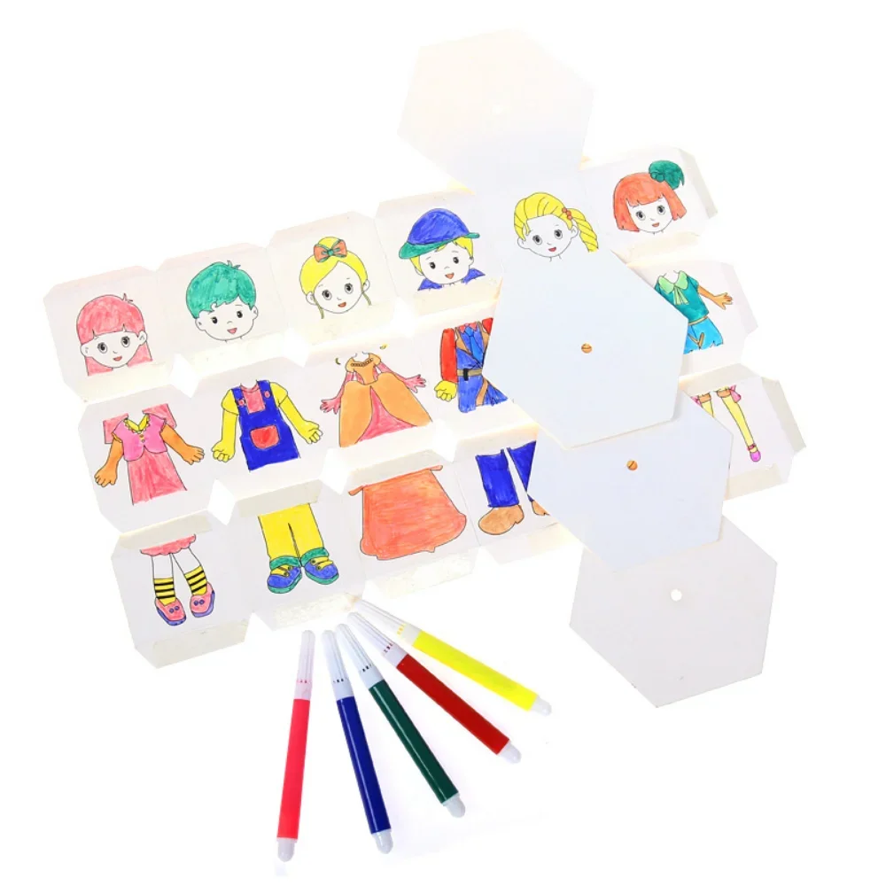 어린이용 DIY 공예 완구, 참신한 그림 그리기 장난감, 컬러 필링 종이, 회전 그래피티 퍼즐, 교육용 완구
