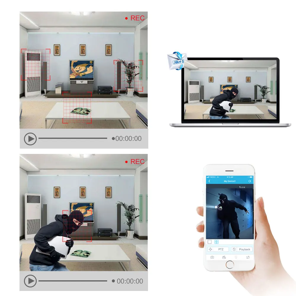 SIMICAM CCTV 보안 시스템 키트, 적외선 방수, AHD 아날로그 카메라, 비디오 감시 세트, BNC, 1080P, 4CH DVR, 2PCs, 2MP 총알