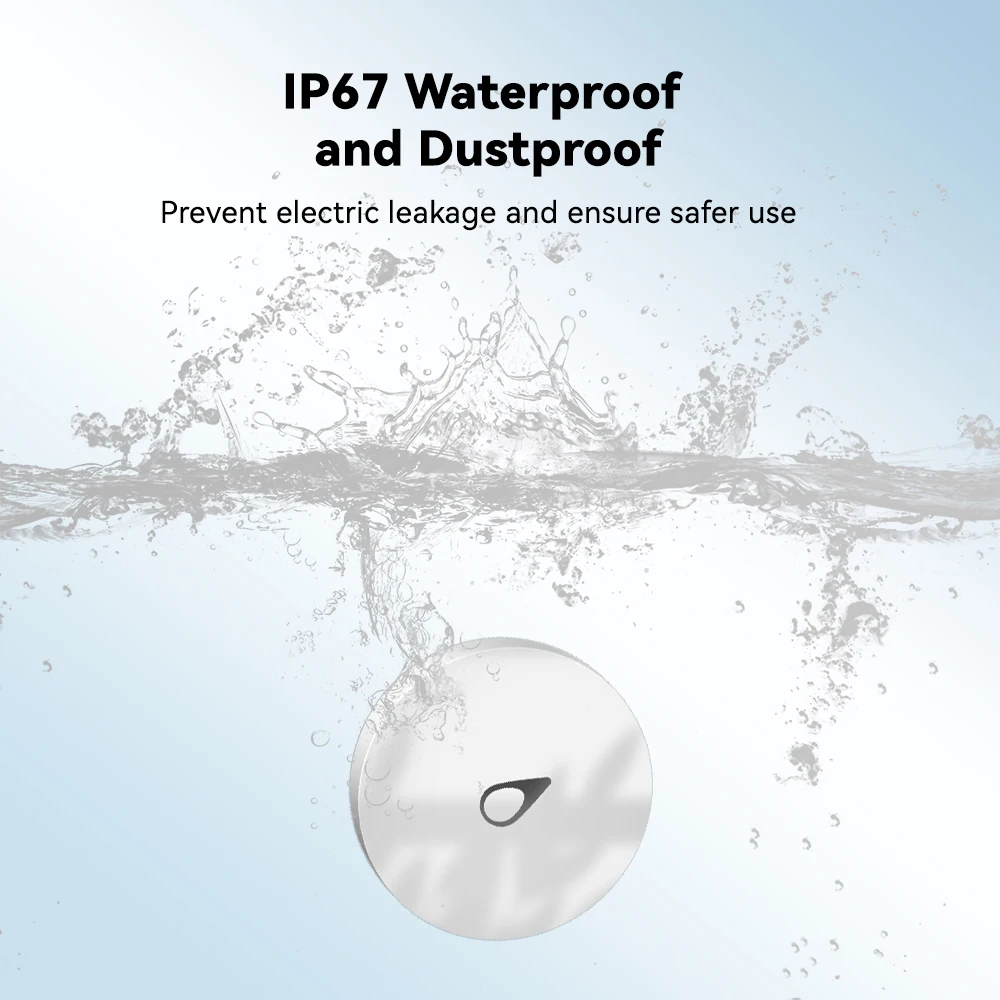 IAlarm ZigBee 연결 누수 센서, 침수 보안 알람, 누수 감지기, 오버플로 경보, 방수, 스마트 홈