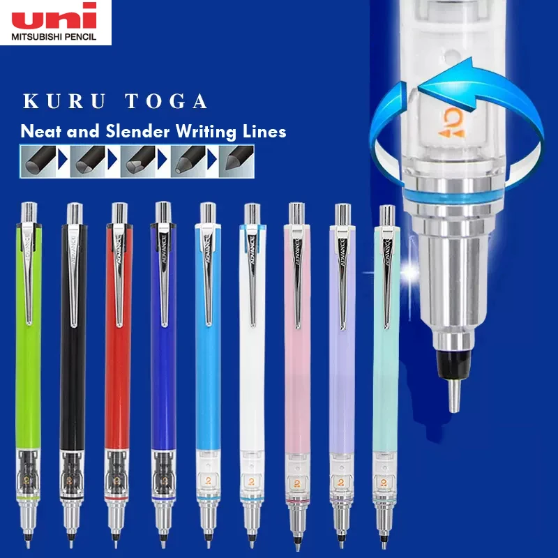 Uni 로터리 기계식 연필, 일본 쿠루 토가 어드밴스 M5-559, 0.3mm, 0.5mm, 0.7mm, Portaminas, 파손 방지 코어 라피케로, 학교 용품