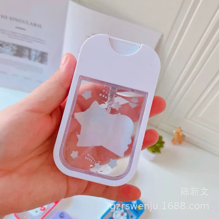 산리오 플라스틱 디스펜스 스프레이 병, 귀여운 헬로키티 시나모롤, 마이 멜로디, ABS 애니메이션 여행 휴대용 펜던트, 소녀 선물, 45ml